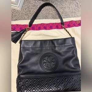 Tory Burch Black Quilted Shoulder Bag